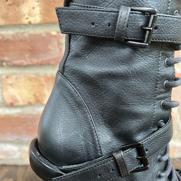 Ann Demeulemeester Black Wedge Lace Up Ankle Boots! - Picture 8 of 11